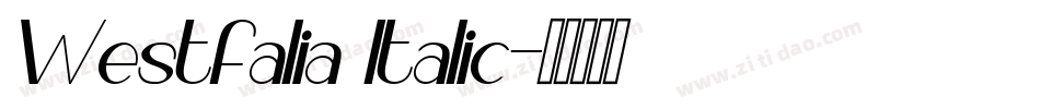 Westfalia Italic字体转换